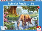 Puzzle - Schmidt Spiele Puzzle 150 el. Konie przy strumieniu - miniaturka - grafika 1