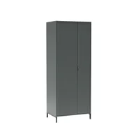 Szafy - Nowoczesna szafa dwudrzwiowa ryflowane fronty green stone metalowe nogi STYLES - miniaturka - grafika 1