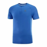 Koszulki sportowe damskie - Koszulka Salomon Cross Rebel HZ Nautical Blue - miniaturka - grafika 1