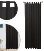 Zasłony - Gotowe Zasłony 145x250 Półzaciemniająca Zasłona Polski Producent CZARNY - miniaturka - grafika 1