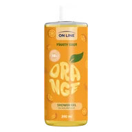 Żele pod prysznic dla mężczyzn - On Line Fruity Shot Orange, żel pod prysznic, 390 ml - miniaturka - grafika 1