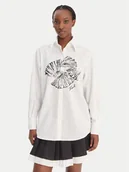 Koszule damskie - KARL LAGERFELD Koszula B1W11002 Biały Relaxed Fit - miniaturka - grafika 1