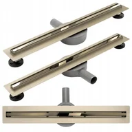 Odpływy liniowe - Rea Odpływ liniowy Rea Neo Slim Mirror Gold Pro 50 - miniaturka - grafika 1