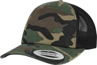 Odzież taktyczna i umundurowanie - Czapka BRANDIT Camo Trucker Woodland-Czarna - miniaturka - grafika 1