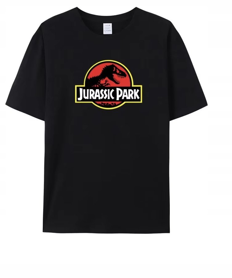 KOSZULKA Z NADRUKIEM MĘSKA ŚMIESZNA T-SHIRT JURASSIC PARK DINOZAURY