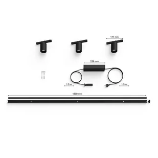 Philips Hue Perifo system szynowy 3x spoty czarne - Lampy pozostałe - miniaturka - grafika 3
