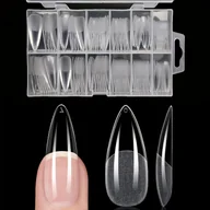 Akcesoria do paznokci - TEMU Zestaw Długich Okrągłych Sztucznych Paznokci, 120 szt., Półmatowe Nakładki na Klej, do Domowego Manicure DIY z 12 Rozmiarami, Idealne do Pełnego - miniaturka - grafika 1