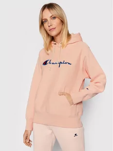 Champion Bluza Script Logo 114788 Różowy Regular Fit - Bluzy damskie - miniaturka - grafika 1