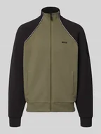 Bluzy męskie - Bluza rozpinana o kroju regular fit z mieszanki bawełny - miniaturka - grafika 1