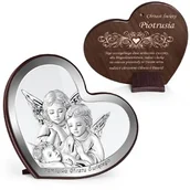 Pamiątka Chrztu Świętego - Obrazek w kształcie serca z nadrukiem dla dziecka na chrzest - miniaturka - grafika 1