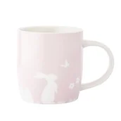 Kubki - Kubek porcelanowy z dekoracją Zajączek 360 ml różowy - miniaturka - grafika 1