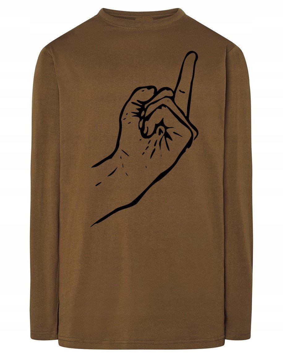 Longsleeve nadruk Środkowy palec FUCK U r.L
