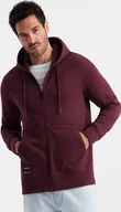Bluzy męskie - Ombre bluza z kapturem męska bordowa XXL - miniaturka - grafika 1