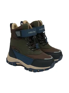 mikk-line Botki zimowe w kolorze ciemnozielono-granatowym - Botki damskie - miniaturka - grafika 1