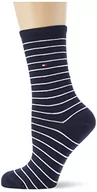 Skarpetki damskie - Tommy Hilfiger Skarpety damskie Small Stripe Socks, niebieski (midnight blue), 39-42 EU - miniaturka - grafika 1