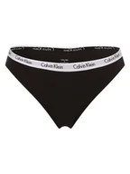 Majtki damskie - Calvin Klein - Stringi damskie, czarny - miniaturka - grafika 1