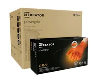 Rękawiczki jednorazowe - Mercator Medical, Powergrip, rękawiczki ochronne karton Orange, rozmiar M, 10x50 szt. - miniaturka - grafika 1