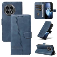 Portfele - Do OnePlus 13R 5G Portfel Etui T-Shape Lines Skórzany Pokrowiec na Telefon Stojak - Niebieski Wielobarwny Blue - miniaturka - grafika 1
