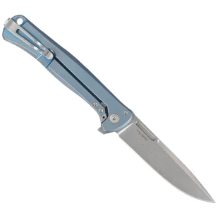 Nóż składany LionSteel Skinny Blue Titanium/Blue Dark Matter Carbon Fiber, Stonewashed MagnaCut by Molletta (SK01 BL) - Noże - miniaturka - grafika 3