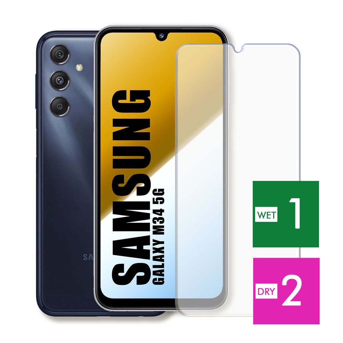 WZMOCNIONE SZKŁO DO SAMSUNG GALAXY M34 5G SZYBKA HARTOWANE 9H JAKOŚĆ