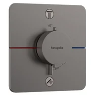 Baterie podtynkowe - HANSGROHE 15583340 ShowerSelect Comfort Q Bateria termostatyczna, podtynkowa do 2 odbiorników Czarny Chrom Szczotkowany - miniaturka - grafika 1