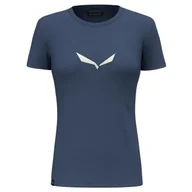 Koszulki i topy damskie - Salewa Solidlogo Dri-Release® T-shirt damski, niebieski, XL - miniaturka - grafika 1