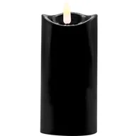 Świece - Świeca LED ciepły biały 12,5 cm Ø 5 cm czarny CORTINA POLAND - miniaturka - grafika 1