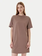 Sukienki - Nike Sukienka codzienna DV7882 Brązowy Relaxed Fit - miniaturka - grafika 1