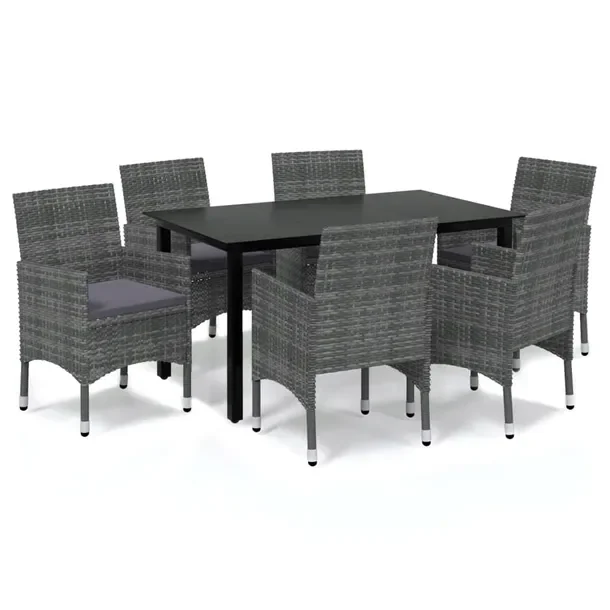 Komplet mebli ogrodowych z aluminiowym stołem 150x90 cm i 6 krzesłami sza
