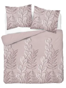 Pościel satynowa 160x200 5477a różowa liście - Pościel - miniaturka - grafika 1