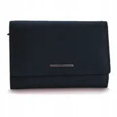 Portfele - Klasyczny Czarny Damski Portfel Bellugio Skóra Naturalna Ochrona RFID - miniaturka - grafika 1