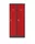 Szafa ubraniowa Kacper 80x180: antracytowo-czerwona, socjalna, bhp, pracownicza