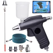 Pozostałe narzędzia pneumatyczne - Aerograf Pistoletowy Dysze 0,3 0,5 Mm Wąż 1,8M - miniaturka - grafika 1