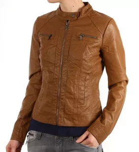 ONLY Bandit PU Biker Kurtka damska, Brązowy (Koniak), 36 - Kurtki damskie - miniaturka - grafika 1