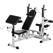 Ławki treningowe - BIAŁA ŁAWECZKA WIELOFUNKCYJNA DO ĆWICZEŃ SIŁOWNIA - miniaturka - grafika 1