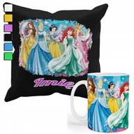 Gadżety dla niej i dla niego - ZESTAW KUBEK + PODUSZKA Z POSZEWKĄ- DLA FANA KSIĘŻNICZKI KRÓLEWNY+ IMIĘ - miniaturka - grafika 1