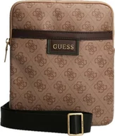 Nerki - Guess, Vezzola, Textile Crossbody Bag, Brown, 19 x 24 x 2cm, For Men For Men - miniaturka - grafika 1