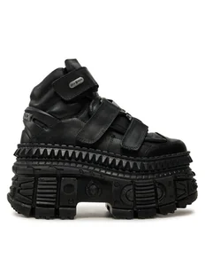 NEW ROCK Glany M-WALL285-S1 Czarny - Glany damskie - miniaturka - grafika 1
