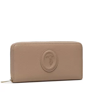 Portfele - Trussardi Duży Portfel Damski Amber Zip Around Lg 75W00311 W050 - grafika 1