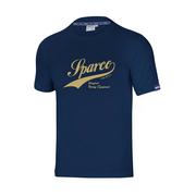 Koszulki męskie - Koszulka t-shirt męska VINTAGE Sparco granatowa - miniaturka - grafika 1