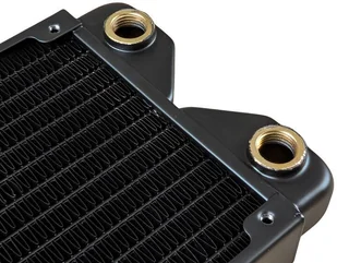 Phobya R27-S480 Radiator, 480 mm Radiator, 18 FPI, Kupferlamellen, 2x G1/4-Zoll-Anschlüsse – schwarz - Chłodzenie wodne - miniaturka - grafika 1