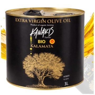 Oliwa Z Oliwek Extra Virgin Grecka 3L Bio Organiczna Kanakis P.d.o Kalamata