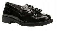Mokasyny damskie - GEOX MOKASYNY CZARNE DAMSKIE SKÓRZANE 35 ŻNI - miniaturka - grafika 1