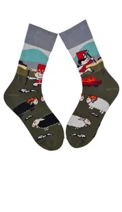Skarpety długie Bolek i Lolek w górach 35-38 Geek Socks - Skarpetki męskie - miniaturka - grafika 1
