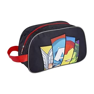 CERDÁ LIFE'S LITTLE MOMENTS - Podróżna torba toaletowa Avengers z główną kieszenią + modułem z imieniem - oficjalna licencja Marvela, czarno-biała, torba podróżna Avengers, czarny/biały, Torba - Torby podróżne - miniaturka - grafika 1