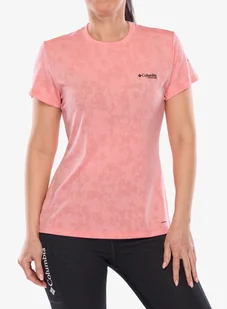 Koszulka damska Columbia Bluebird Canyon S/S Crew - alpenglow popflorid jacquard - Koszulki i topy damskie - miniaturka - grafika 1