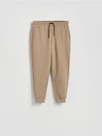 Spodnie sportowe męskie - Reserved - Spodnie dresowe slim fit - beżowy - miniaturka - grafika 1