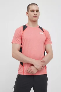 Koszulki męskie - The North Face t-shirt sportowy Glacier kolor czerwony wzorzysty - grafika 1
