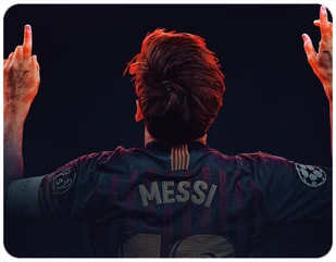 PODKŁADKA POD MYSZKĘ LIONEL MESSI Z IMIENIEM 23x19CM DO LAPTOPA - Podkładki pod mysz - miniaturka - grafika 1