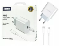 Ładowarki do telefonów - SZYBKA ŁADOWARKA SIECIOWA 20W USB C + KABEL ZESTAW - miniaturka - grafika 1